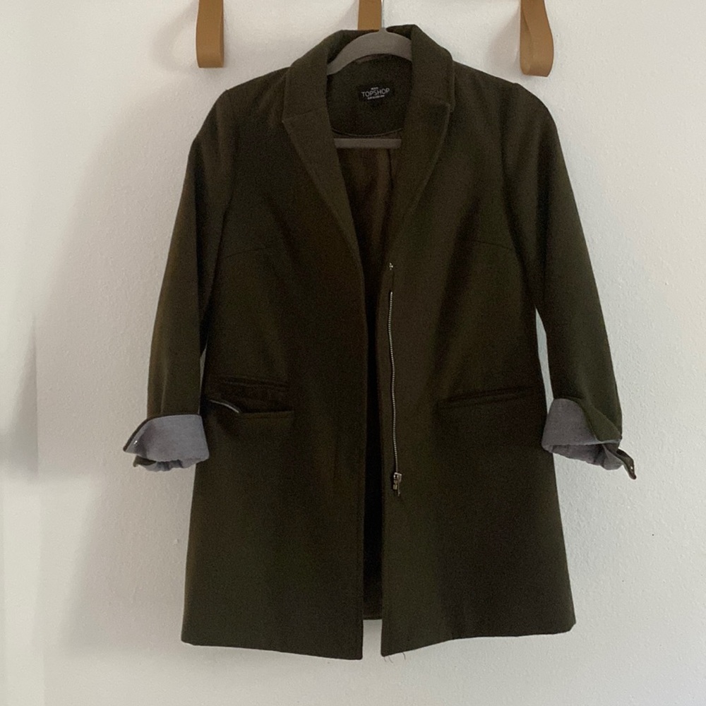 Topshop dark olive green pea oat 4P